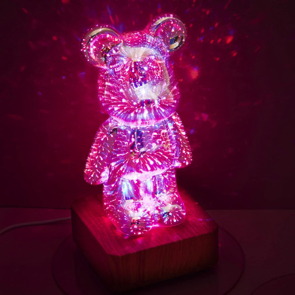 Нічник 3D Bearbrick Ведмедик KX197 8 Кольорів RGB+Warm Light Нічник 3D Bearbrick Ведмедик KX197 8 Кольорів RGB+Warm Light