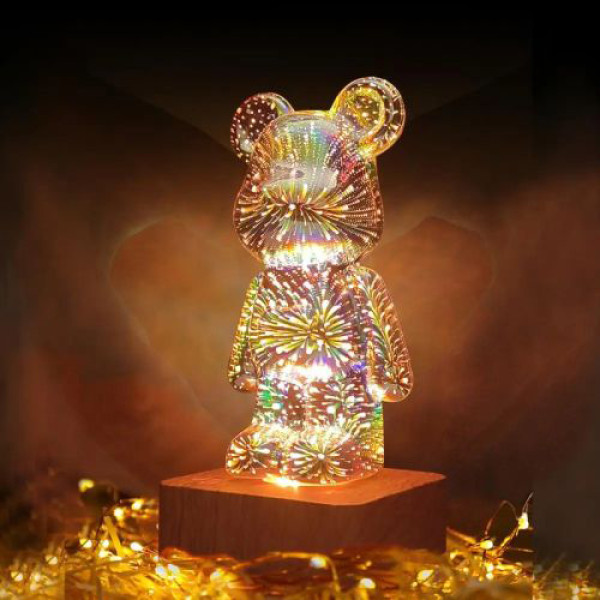 Нічник 3D Bearbrick Ведмедик KX197 8 Кольорів RGB+Warm Light Нічник 3D Bearbrick Ведмедик KX197 8 Кольорів RGB+Warm Light
