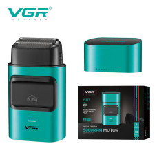 Электробритва VGR V-307 GREEN шейвер, двойное лезвие,  2000mAh, 9000 RPM
