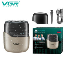 Электробритва VGR V-345 GREY, роторная, IPX7