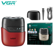 Электробритва VGR V-345 RED, роторная, IPX7