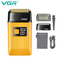Электробритва VGR V-357 Шейвер GOLD Двойное Лезвие 2 Насадки Выдвижной Триммер IPX6 LED Display Электробритва VGR V-357 Шейвер GOLD Двойное Лезвие 2 Насадки Выдвижной Триммер IPX6 LED Display
