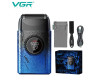 Электробритва VGR V-377 BLUE шейвер, двойное лезвие, регулировка мощности 7000-9000 RPM, LED display