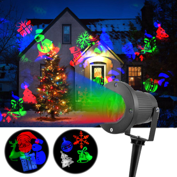 Світлодіодний Лазерний Проектор 326-2 12 Зображень Дім+Вулиця 2 Кронштейни Waterproof Світлодіодний Лазерний Проектор 326-2 12 Зображень Дім+Вулиця 2 Кронштейни Waterproof