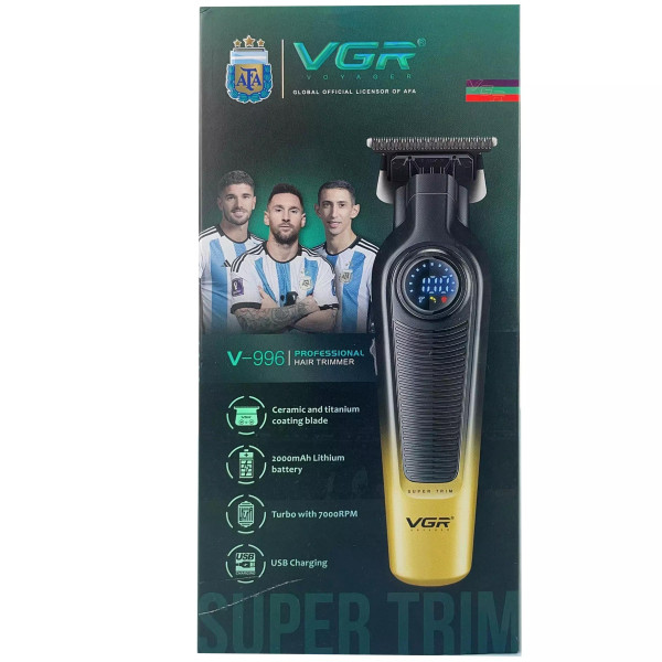 Тример VGR V-996 GREEN 4 Насадки LED Display