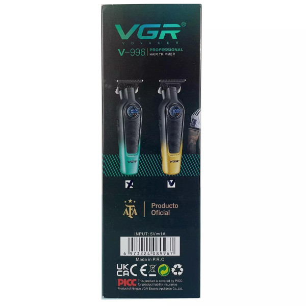 Тример VGR V-996 GREEN 4 Насадки LED Display