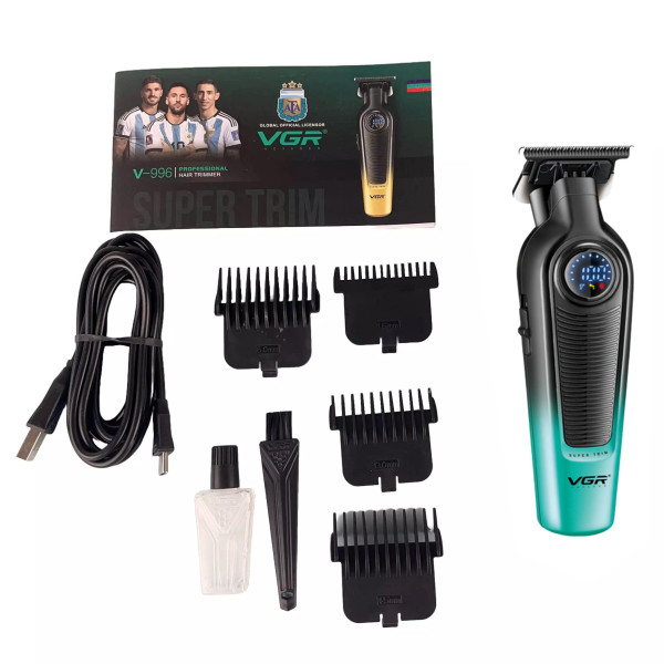 Тример VGR V-996 GREEN 4 Насадки LED Display