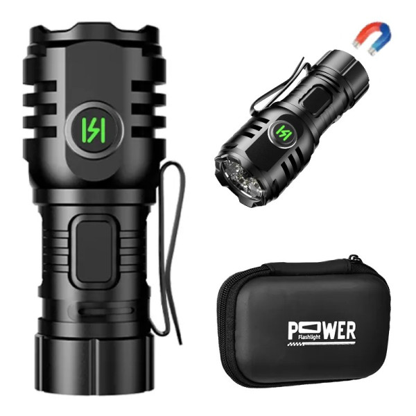 Ліхтар F40-4XPG White+Red 1х16340A Індикація Заряду ЗУ Type-C Чохол Магніт Box Ліхтар F40-4XPG White+Red 1х16340A Індикація Заряду ЗУ Type-C Чохол Магніт Box