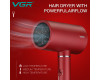 Фен профессиональный VGR V-431 RED, 2 уровня обдува, 2 уровня температуры, насадка-концентратор