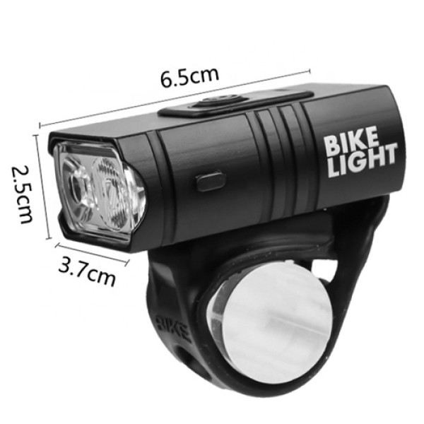 Велоліхтар BK-02Pro-2XPE ULTRA LIGHT, ALUMINUM, індикація заряду, Waterproof, акумулятор, ЗУ Type-C