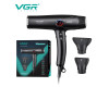 Фен професійний VGR V-469, 4 рівні обдування, 4 рівні температури, 2 насадки, 2400 Вт