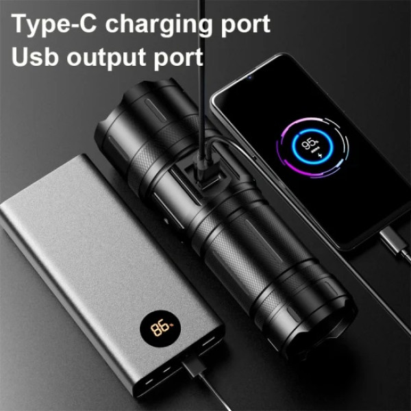 Ліхтар CB-B53-TG 3х18650 Power Bank Індикація Заряду ЗУ Type-C Zoom Box Ліхтар CB-B53-TG 3х18650 Power Bank Індикація Заряду ЗУ Type-C Zoom Box