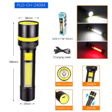 Фонарь 24094-WHITE LASER LED PM10-TG+COB(White+Red), Li-Ion аккумулятор, ЗУ Type-C, zoom