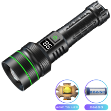 Ручний ліхтар BL-TK-X1-TG-60W, 1x26650, Power Bank, заряджання Type-C, регулювання фокуса, коробка
