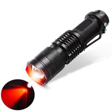 Ліхтар ручний K11-XPE(Red), 1хАА, 1 режим, zoom, зажим