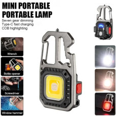 Ліхтар MULTIFUNCTIONAL 5138/KL-535-COB ULTRA(white+yellow+red), multitool, Li-Ion акумулятор, магніт, карабін, викрутка, ЗУ Type-C