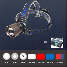 Фонарь налобный A49-TG, 3x18650, ЗУ Type-C, zoom, Box