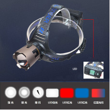 Фонарь налобный A50-TG, 3x18650, ЗУ Type-C, zoom, Box