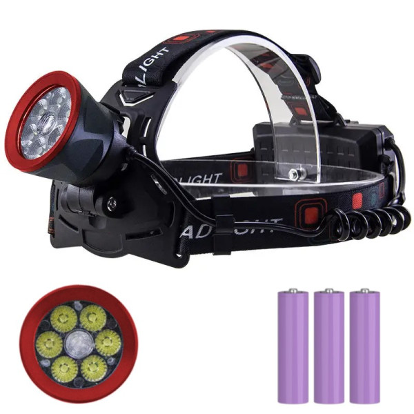 Ліхтар Налобний CT021 6+1 ULTRA LED 3x18650 Power Bank ЗП Type-C