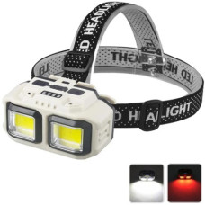 Ліхтар налобний HX-816S-2COB(white+red), Waterproof, 1x18650, ЗП Type-C, Box