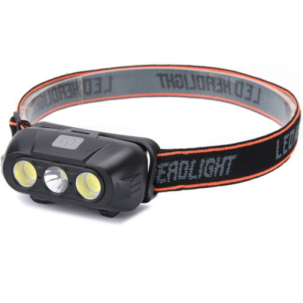 Ліхтар Налобний KX-215-LED+2COB 1x18650 ЗП Type-C Box