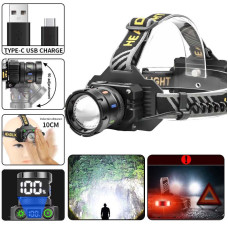 Ліхтар налобний NIGHT VISION FLUORESCENCE BL-T701D-TG, Motion Sensor, 3x18650, Power Bank, ЗУ Type-C, zoom, Box