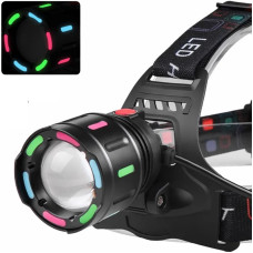 Фонарь налобный NIGHT VISION FLUORESCENCE SY-8087 1 РЕЖИМ PM10-TG, 2x18650, signal light, ЗУ Type-C, zoom, Box