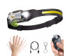 Ліхтар налобний T-018-LM+COB, Li-Ion акумулятор, ЗУ Type-C, магніт, Box