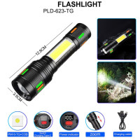 Ліхтар NIGHT VISION FLUORESCENCE 623-TG+COB Li-Ion Акумулятор ЗУ Type-C Індикація Заряду Zoom Ліхтар NIGHT VISION FLUORESCENCE 623-TG+COB Li-Ion Акумулятор ЗУ Type-C Індикація Заряду Zoom