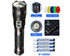 Ліхтар NIGHT VISION FLUORESCENCE AK177-WHITE LASER LED PM60-TG 8x18650 3.7V Power Bank ЗУ Type-C Zoom 5 Фільтрів