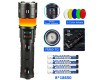 Ліхтар NIGHT VISION FLUORESCENCE AK178-WHITE LASER LED PM60-TG+COB 8x18650 3.7V Power Bank ЗУ Type-C Zoom 5 Фільтрів