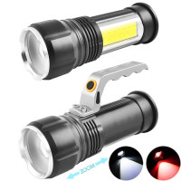 Фонарь Переносной Police S912-XPE+COB White+Red 2x18650 Zoom ЗУ 220V/12V Box