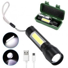 Ручний ліхтар Police 511-XPE+COB, Li-Ion акумулятор, регулювання фокуса, заряджання Type-C