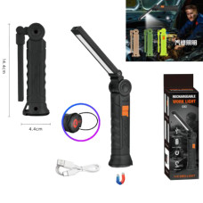 Фонарь WORKLIGHT G52-LED+COB, Li-Ion аккумулятор, индикация заряда, поворот180º+180º, магнит, крюк, ЗУ Type-C
