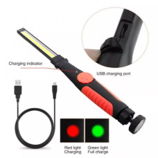 Фонарь WORKLIGHT W55-COB, Li-Ion аккум., поворот180º+180º, магнит, индикация заряда, ЗУ microUSB