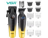 Комплект VGR 2 в 1 V-196&996 GOLD, аккумуляторная машинка для стрижки (clipper) и триммер