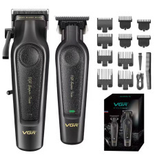 Комплект VGR 2 в 1 V-197&995, аккумуляторная машинка для стрижки (clipper) и триммер