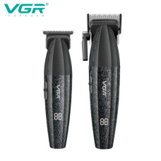 Комплект VGR 2 в 1 V-640 акумуляторна машинка для стриження (clipper) та триммер