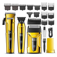 Комплект VGR 3 в 1 V-694 GOLD Аккумуляторная Машинка Для Стрижки Clipper Триммер и Электробритва Шейвер Комплект VGR 3 в 1 V-694 GOLD Аккумуляторная Машинка Для Стрижки Clipper Триммер и Электробритва Шейвер