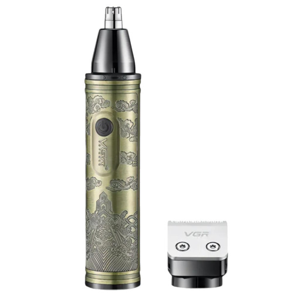 Триммер VGR 2 в 1 V-618, 2 насадки - триммер, триммер для носа