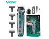 Тример VGR 2 в 1 V-949, триммер та триммер для носа, 4 насадки, IPX6, LED display