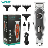 Триммер VGR V-263 BLACK, 3 насадки, LED display