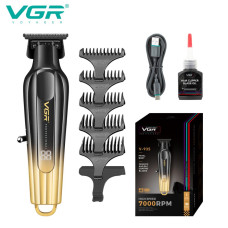 Триммер VGR V-935 GOLD, 5 насадок, 7000 RPM, LED display
