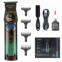 Триммер VGR V-946 с Технологией Охлаждения ICE TECHNOLOGY 4 Насадки 8000 RPM 3000 mAh LED Display