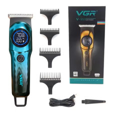 Триммер VGR V-966  GREEN, Professional, 4 насадки, LED Display