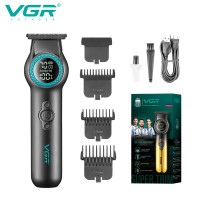 Триммер VGR V-990 GREEN, 3 насадки, керамическое лезвие, TURBO режим, регулировка мощности 7000-8000 RPM, LED light, LED display