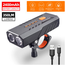 Велофара BC25S, 300LM, Waterproof, Power Bank, Li-Ion аккумулятор, ЗУ Type-C, индикация заряда