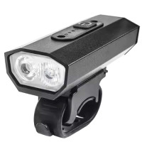 Велоліхтар BK-08/01 Pro-2XPE, ALUMINUM, індикація заряду, Waterproof, акумулятор, ЗУ microUSB