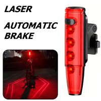 Велосипедна Стоп Мигалка Задня LD77-LS-4LED з лазерною розміткою