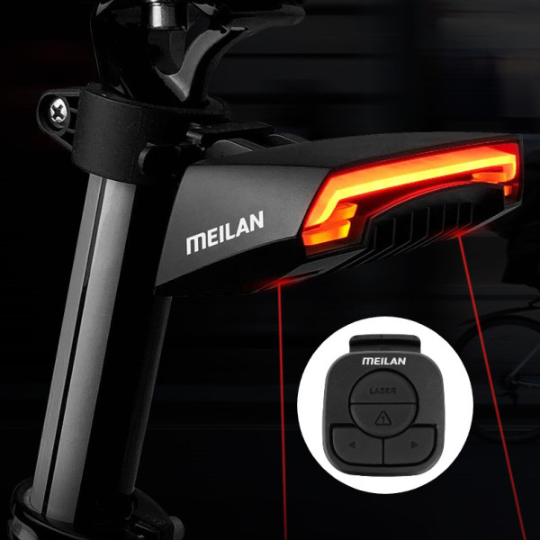 Велосипедний Стоп Поворот Meilan X5 З Дистанційним Пультом LED-USB Лазерні Смуги Датчик Світла Та Гальма